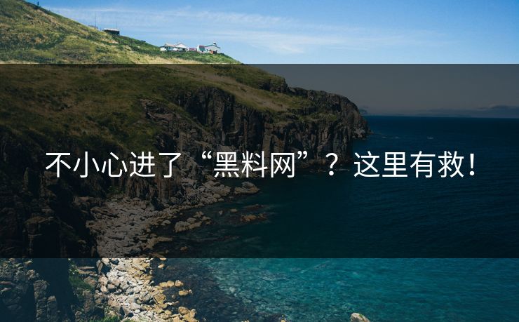 不小心进了“黑料网”？这里有救！  第1张