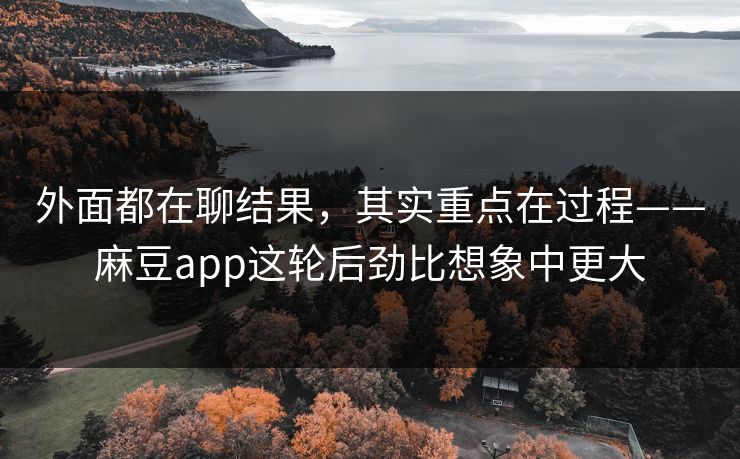 外面都在聊结果，其实重点在过程——麻豆app这轮后劲比想象中更大  第1张