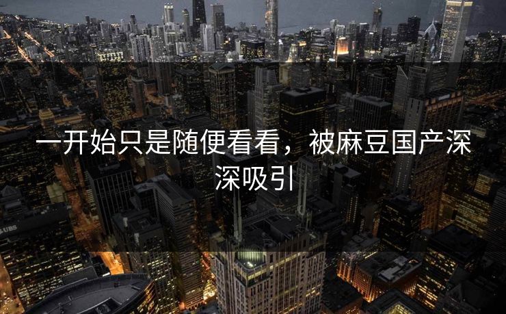 一开始只是随便看看，被麻豆国产深深吸引  第1张